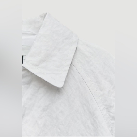 Zara Wrinkled Trench Coat ZW Collection Jackets - Picture 9 of 9